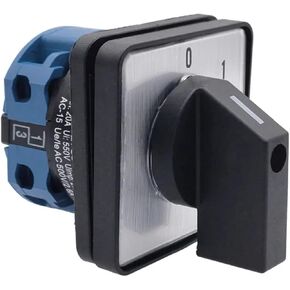 LW28-20A Electric 2Position 4 Terminals Rotary Cam Changeover Switch 550V 20A(Black) in Kuwait