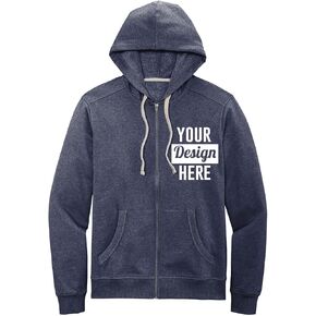 INK STITCH Men DT8102 Custom Logo Texts Embroidery Re-fleece Full Zip Hoodies - Multicolors in Kuwait