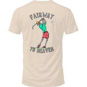 Salty Bones Fairway to Heaven Golf Graphic T-Shirt, 100% Ringspun Cotton, Classic Fit, Printed in USA in Kuwait