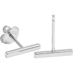 الحد الأدنى من الفضة الإسترليني الأنيقة على شكل عصا رقيقة وأقراط خطية على شكل شريط خطي لعيد الميلاد وعيد الحب وعيد الأم وعيد الميلاد - هدايا مصنوعة يدويًا للنساء (الفضة الاسترليني) in Kuwait