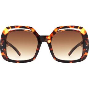 PASTL Women’s Oversized Square Sunglasses Vintage Retro Design Bold Cutout Frame UV400 in Kuwait