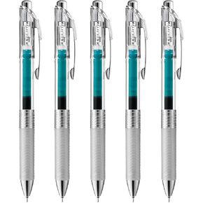 Pentel Energel Infree Gel Ink Ballpoint Pen 0.5mm, Needle Tip, Turquoise blue Ink, 5 pen set(Japan Import) in Kuwait