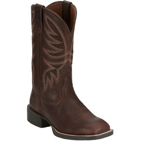 Justin Boots Womens Demeter 11 Inch Square Toe Casual Boots Mid Calf Low Heel 1-2" - Brown in Kuwait
