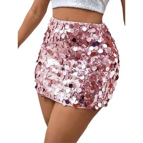Sequin Mini Skirt Sparkly Glitter Skirt for Women Sexy High Waist Bodycon Shiny Party Eve Outfit in Saudi Arabia