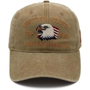 250 Anniversary USA Hat Adjustable United States 250th Anniversary Hat 1776-2026 Embroidery USA Baseball Cap Men Women in Kuwait