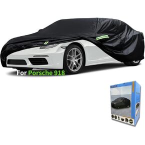 Custom-Fit for Porsche Car Cover, 7 Layers Car Cover Waterproof All Weather for Automobiles, Outdoor Full Cover Rain Sun UV Protection with Zipper (Black,for Porsche Taycan) in Kuwait