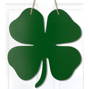 علامة باب البرسيم ذات الأربع أوراق لعيد القديس باتريك، علامة معلقة خشبية على شكل البرسيم المحظوظ لديكور يوم القديس باتريك، تعليق على الحائط باللون الأخضر الأيرلندي لشرفة الباب الأمامي أو ديكورات عطلة الربيع in Kuwait