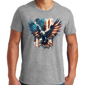 PubliciTeeZ Big and Tall King Size Patriotic Skull American Flag, Men T-Shirt in Saudi Arabia