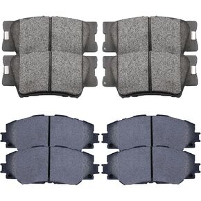 LODGE Ceramic Brake Pads Set 8PCS Front Rear Brake Fit for 2008-2009 Buick Allure/LaCrosse, 2006-2010 Chevy Impala, 2006-2007 Monte Carlo, Low Noise Low Dust (D1159 D698) in Kuwait