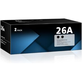 2-Pack 26A Black Toner Cartridges Compatible for HP 26A CF226A 26X CF226X HP26A Toner Work for HP Laser Jet Pro M402n M426fdw M402dn M402dw M402m M402 Pro MFP M427dw M426dw M426fdn M426 Printer in Kuwait