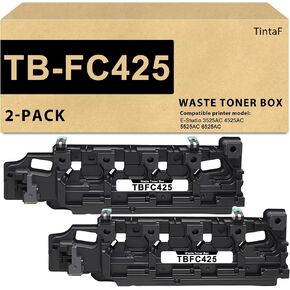 صندوق حبر نفايات TBFC425 TB-FC425 بديل عالي الإنتاجية متوافق مع طابعة Toshiba E-Studio 3525AC 4525AC 5525AC 6525AC (عبوة من قطعتين، 12000 صفحة) in Kuwait