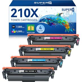 210X 210A Toner Cartridges 4 Pack Replacement for HP 210X 210A Compatible for HP Color Laserje Pro MFP 4301fdw Wireless MFP Pro 4301fdn 4201dw 4201dn Color Pro MFP 4301 4201 Series Printer (With Chip) in Kuwait