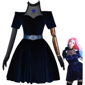 CR ROLECOS Alien Stage Mizi Cosplay Costume Women Velvet Mizi Dress Outfits Full Set Uniform for Halloween in Saudi Arabia