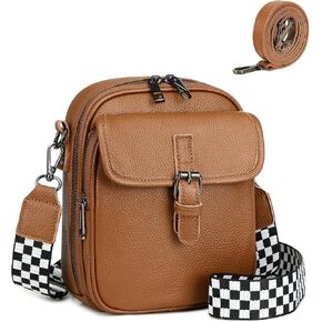 Genuine Leather Crossbody Bags for Women, RFID Blocking Anti Theft Phone Purse, Small Shoulder Bag with Wide Strap in Saudi Arabia