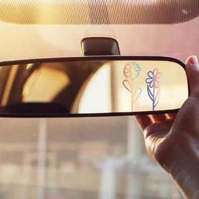 ملصقات مرآة السيارة YoRise Flower، ملحقات مرآة الرؤية الخلفية اللطيفة، ديكورات سيارة من الفينيل مقاومة للماء، 1.46 بوصة × 1.2 بوصة، ملصقات سيارات قابلة للإزالة للكمبيوتر المحمول زجاجة مياه النافذة (أسود) in Kuwait