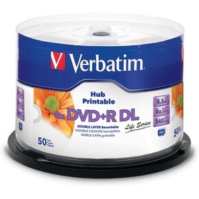قرص صلب ديجيتال للطباعة من Verbatim Inkjet Hub ، أبيض، عبوة من 50 in Saudi Arabia