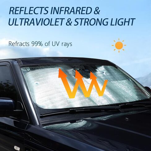 Car Windshield Sun Shade Compatible with Land Rover Range Rover Sport 2005-2013, Reflective Sunshade Protector, Automotive Interior Sun Protection Accessory in Saudi Arabia