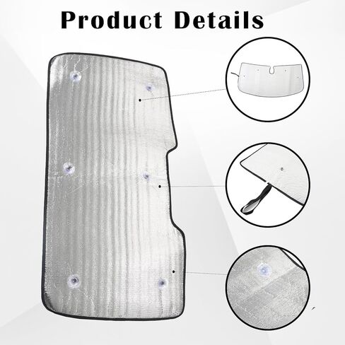Car Windshield Sun Shade Compatible with Land Rover Range Rover Sport 2005-2013, Reflective Sunshade Protector, Automotive Interior Sun Protection Accessory in Saudi Arabia