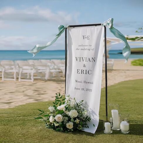 حامل لافتة، حامل لافتة زفاف قابل للتعديل، حامل لافتة ترحيب مع أشرطة تعليق جلدية، حامل لافتة سهل التحمل مقاس 68 بوصة × 31 بوصة × 20 بوصة لحفلات الزفاف، وحفلات الزفاف، وحفلات أعياد الميلاد، وحفلات استقبال المولود الجديد أو أي حدث (أسود، M) in Kuwait