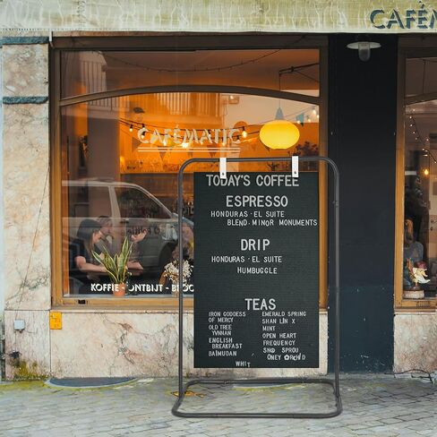 حامل لافتة، حامل لافتة زفاف قابل للتعديل، حامل لافتة ترحيب مع أشرطة تعليق جلدية، حامل لافتة سهل التحمل مقاس 68 بوصة × 31 بوصة × 20 بوصة لحفلات الزفاف، وحفلات الزفاف، وحفلات أعياد الميلاد، وحفلات استقبال المولود الجديد أو أي حدث (أسود، M) in Kuwait