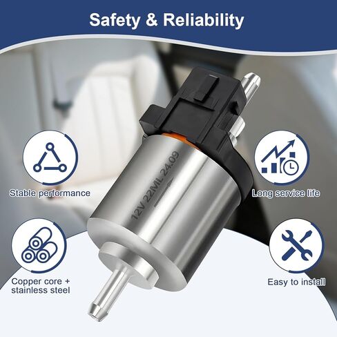 12V Ultra Silent Diesel Fuel Pump for Car Airs Heater, Low Fuel Consumption Electronic Pulse Design for Webasto for Eberspacher, for 5KW/8KW Parking Heaters, Metal and Plastic Construction in Saudi Arabia