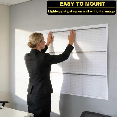 Extra Large Dry Erase Gantt Chart for Wall, 36 x 45 Inch Erasable Multi Project Management Timeline Tracker, Giant 52 Week Visual White Board Time Blocking Planner Poster for Tracking Task Status in Kuwait
