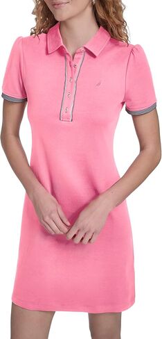 Nautica Women's Short Sleeve Polo Collared Knit Dress in Saudi Arabia