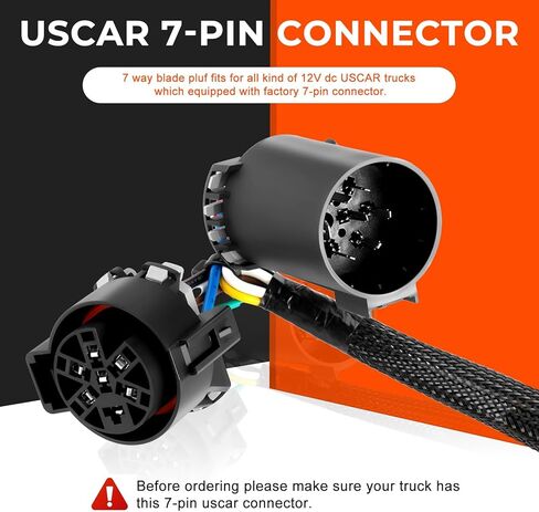 529004 Quick Blade Connect Harness Adapter for Car Trucks Tailgate Light Bar LED Redline Amber Turn Signal Reverse Full Function, USCAR 7 Pin to 4 Pin Trailer Connector w/Reverse & 12V Wire in Kuwait