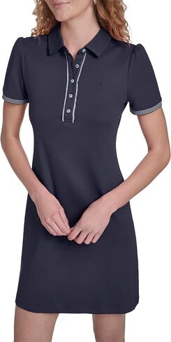 Nautica Women's Short Sleeve Polo Collared Knit Dress in Saudi Arabia
