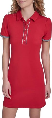 Nautica Women's Short Sleeve Polo Collared Knit Dress in Saudi Arabia