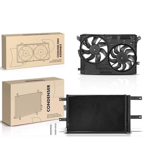 Replacement Parts for AC Condenser&Dual Cooling Fan w/Shroud Kit for Ford Fusion 2017-2019 V6 2.7L Mod-A58PP-44323 in Saudi Arabia