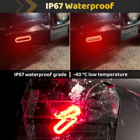 2pcs 6 "بوصة عدسة واضحة البيضاوي الأحمر 52 المصابيح مقطورة أضواء ث / شفة سطح جبل هالو LED الفرامل إيقاف تشغيل أضواء الذيل 【براءة اختراع 】 IP67 غاطسة لشاحنة قارب / RV / فان، DC 12V in Kuwait