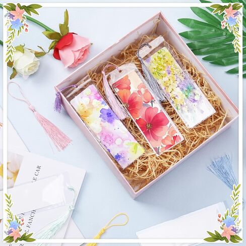 100 Sets Kraft Paper Blank Bookmarks with Tassels and Clear Bookmark Sleeves, Cardstock DIY Bookmark Making Kit for DIY Craft Projects, Gift Tag, School Supply, Party Favor in Kuwait