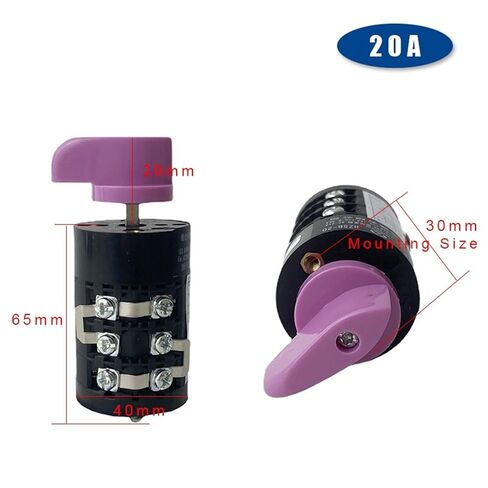 Multi-Step 0-7 Position HZ5B-20/3 Three Levels 20A 3P Universal Rotary Cam Switch Silver Contact Supplied in Kuwait