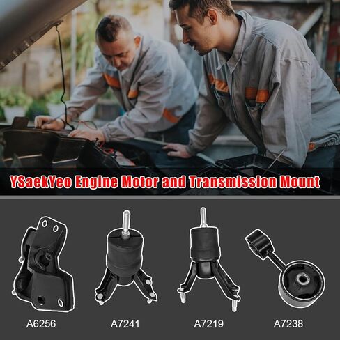 4pcs Engine Motor Mount Set Compatible with Toyota Camry 1997-2001 Solara 1999-2001 Transmission Mount Replaces A6256 A7241 A7219 A7238 in Kuwait