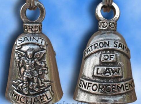 Guardian Bell St. Michael Good Luck Motorcycle Bell or Key Ring, Metal, 1.5 Inch in Saudi Arabia