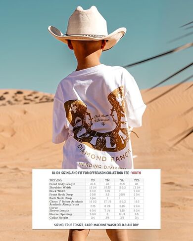 Baseball Lifestyle 101 Boy's Outlaw Wranglin T-Shirt, Short Sleeve, Crew Neck, Youth Sizes S-XL in Kuwait