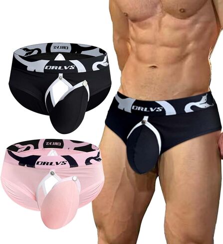 Femboy Sissy Lingerie Crotchless Underwear With Bulge Snaps Pouch Sexy Low Rise Soft & Breathable Funny Panties in Kuwait