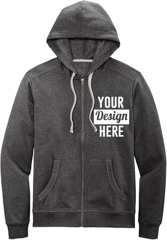 INK STITCH Men DT8102 Custom Logo Texts Embroidery Re-fleece Full Zip Hoodies - Multicolors in Saudi Arabia