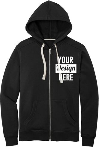 INK STITCH Men DT8102 Custom Logo Texts Embroidery Re-fleece Full Zip Hoodies - Multicolors in Saudi Arabia