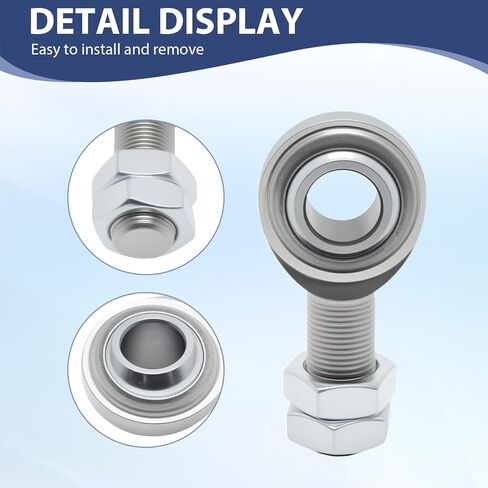 2Pcs 3/4" Steering Shaft Support, 3/4-16 in Right Hand Male Thread Spherical Heim Joint with Jam Nut, for Supporting and Stabilizing the Steering Shaft in Saudi Arabia