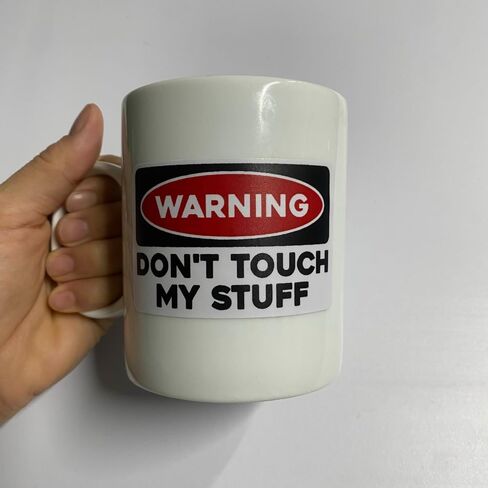 (3 قطع) ملصق تحذير Don't Touch My Stuff - ملصق فكاهي مضحك ووقائي للكمبيوتر المحمول، المكتب، الخزانة، صندوق الأدوات، ممتص الصدمات، هدية لزملاء العمل 3 بوصات in Saudi Arabia