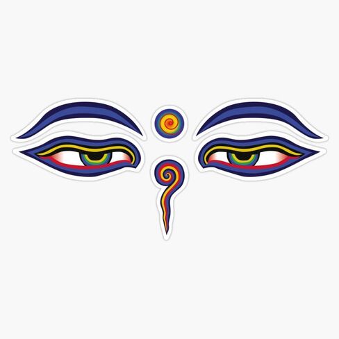 بوذا عيون ملصق الفينيل ملصقات للسيارة متعددة الأشكال ملصق مائي مقاوم للماء 5 بوصة EVAN-YOGA-STICKERS-601 in Kuwait