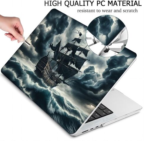 متوافق مع جهاز MacBook Air مقاس 13 بوصة، غطاء صلب مع غطاء لوحة مفاتيح وواقي شاشة (A1369 A1466، إصدار 2010-2017) - Pirates MC21237 in Saudi Arabia