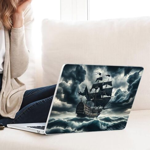 متوافق مع جهاز MacBook Air مقاس 13 بوصة، غطاء صلب مع غطاء لوحة مفاتيح وواقي شاشة (A1369 A1466، إصدار 2010-2017) - Pirates MC21237 in Saudi Arabia