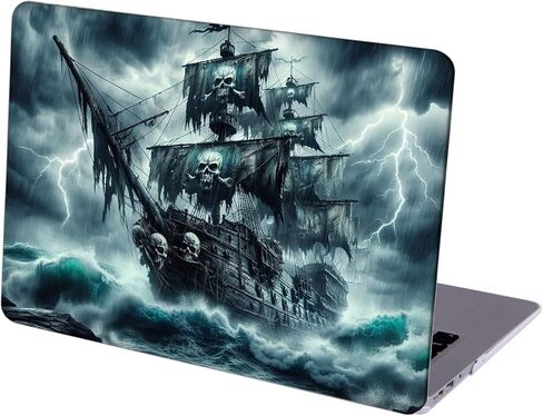 متوافق مع جهاز MacBook Air مقاس 13 بوصة، غطاء صلب مع غطاء لوحة مفاتيح وواقي شاشة (A1369 A1466، إصدار 2010-2017) - Pirates MC21237 in Kuwait