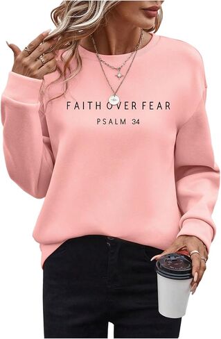 SOLY HUX Women's Letter Graphic Sweatshirt Crew Neck Long Sleeve Pullover Tops Casual Fall Clothes in Saudi Arabia