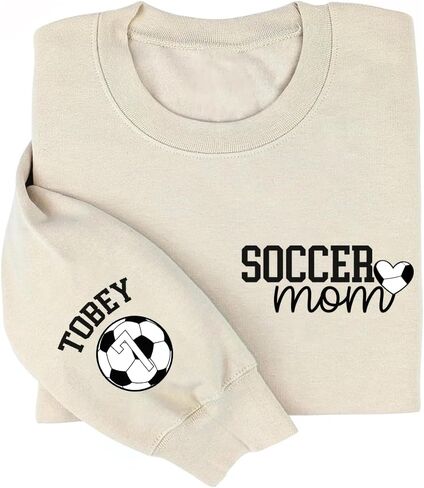قمصان LOVELYPOD المخصصة لكرة القدم للأم مع اسم ورقم الأطفال، قميص كرة القدم ماما المخصص للنساء in Kuwait