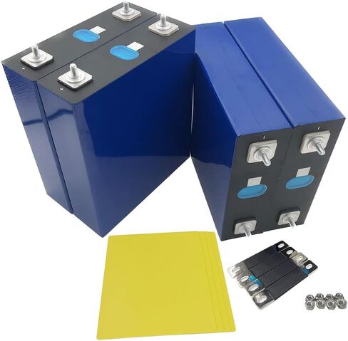 بطارية EVE 3.2V 32Ah LiFePO4 بطارية ليثيوم فوسفات الحديد LF32K مع مسامير M6، أشرطة التوصيل، لوح الإيبوكسي، صواميل M6، دورات من الدرجة A 4000-15000، عمر افتراضي يزيد عن 10 سنوات، خلايا بطارية قابلة لإعادة الشحن ذات دورة عميقة in Kuwait