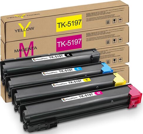 MasaiMara TK-5197 TK5197 Compatible Toner Cartridge for Kyocera TASKalfa 306ci 307ci 308ci and Copystar CS 306ci CS 307ci CS 308ci Printer (Black Cyan Magenta Yellow, 4-Pack) in Saudi Arabia